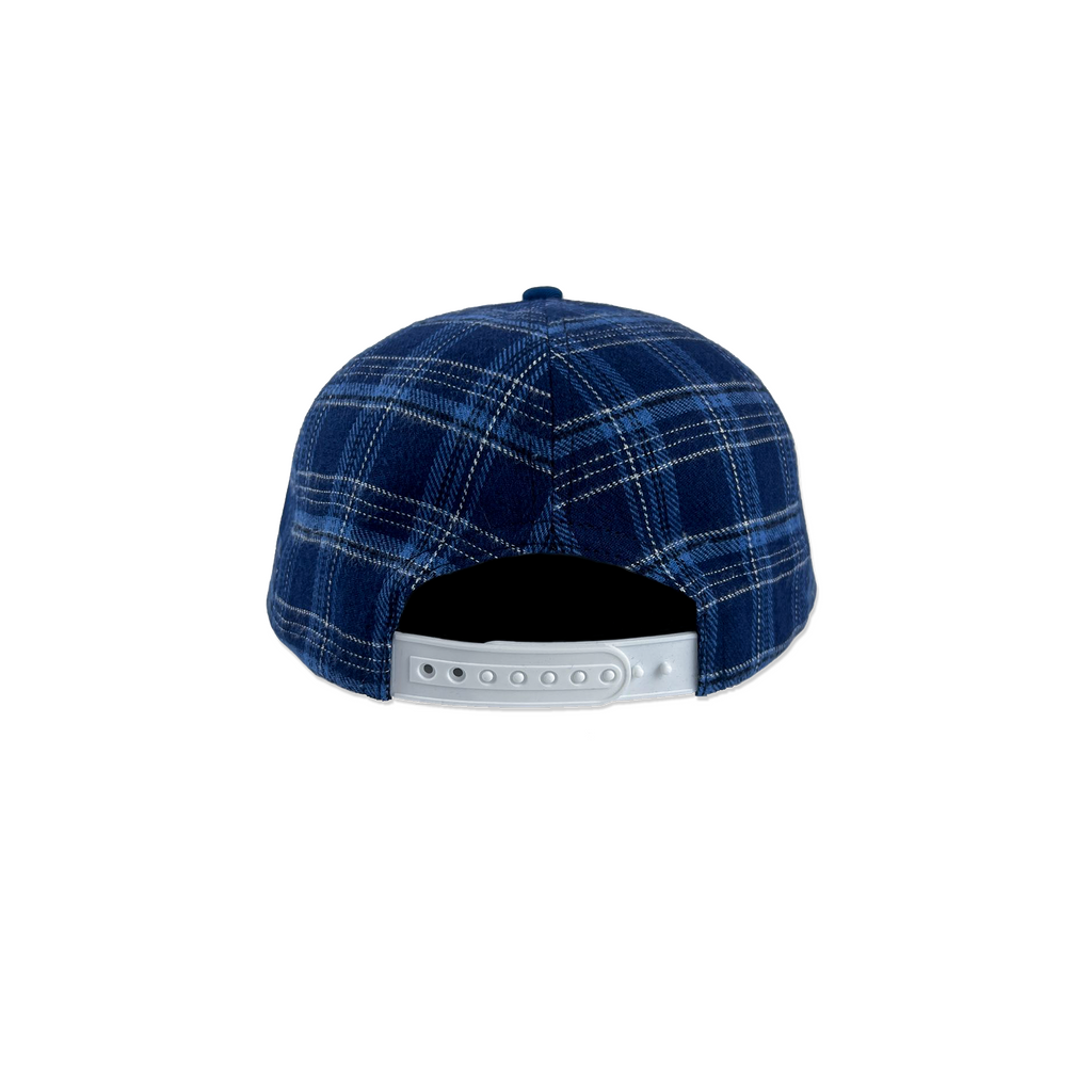 Born Too Late Plaid Snapback Blue