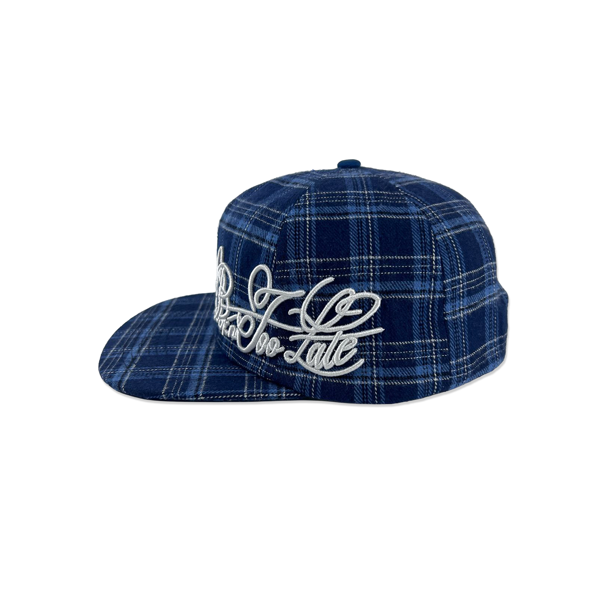 Born Too Late Plaid Snapback Blue